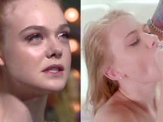 Elle fanning - compilação e fake porno, porno 3d