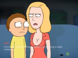 Rick and morty&colon; a way back home- beth is lonely and wants to suck