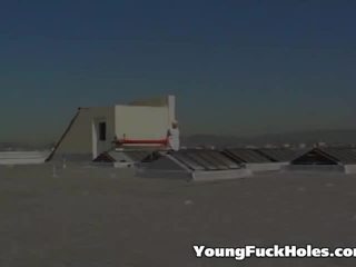 Teen Fucked Onto The Roof Top