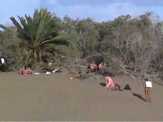 Gruppensex 色情 am strand von gran canaria