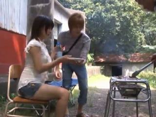 Kyoka Mizusawa Touches Her Groupmate's Meat Open Air