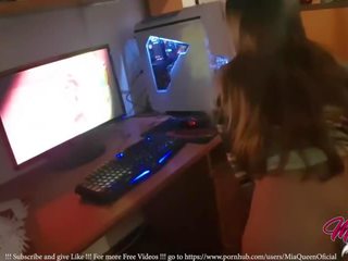 Little Teen Fucked Watching Hentai Lesbian Porn before Sleep ! - MiaQueen