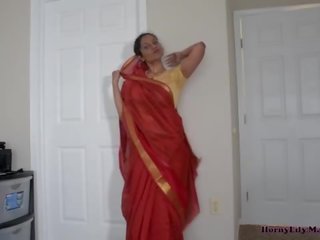 Horny Indian mother and son in law having fun