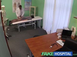 Fakehospital hidden cameras catch female patient using massaž tool