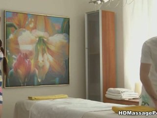 Mikaela the hot babe gets sensual inner massage