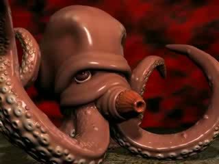 Komika tentacles tatlong-dimensiyonal