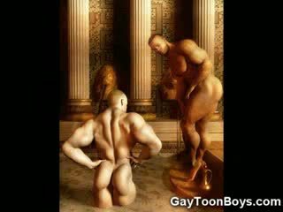 3D Muscled Gay Males!