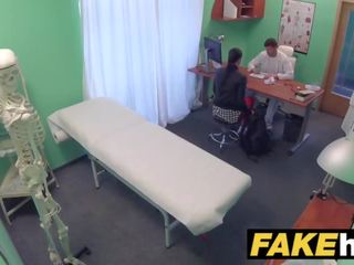 Fake Hospital Doctor prescribes sticky facial to help heal sexy brunette