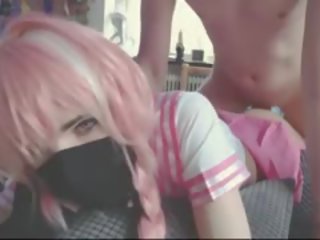 Cosplay femboy teen getting fucked