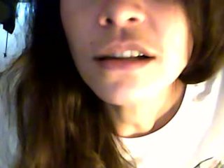 bruneta, webcam, vaginální masturbace