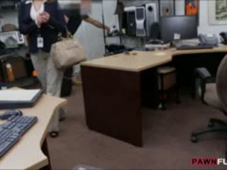 Busty Business Woman Banged By Pawn Man In The Backroom