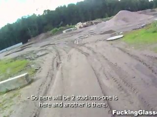 Fucking Glasses: Construction site fuck with cutie