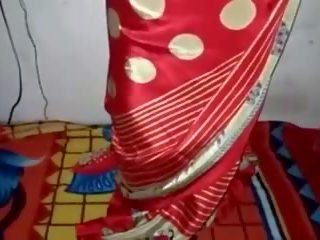 Satin sutera saree pembantu rumah, percuma warga india lucah video 33