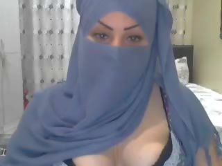 Cantik hijabi wanita webcam menunjukkan, percuma lucah 1f