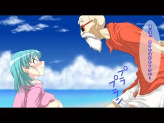 Bulma con el maestro roshi